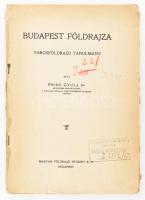 Dr. Prinz Gyula: Budapest földrajza. Városföldrajzi tanulmány. Bp., é.n. Magyar Földrajzi Intézet R.T. Borító nélkül, tűzött kötésben, sérült lapszélekkel, 6 db térképmelléklettel.