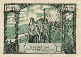 Német Birodalom / Weimari Köztársaság / Frankenhausen 1921. 50Pf (6x) 6 klf db, teljes sor T:I-