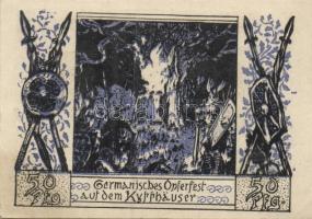 Német Birodalom / Weimari Köztársaság / Frankenhausen 1921. 50Pf (6x) 6 klf db, teljes sor T:I-