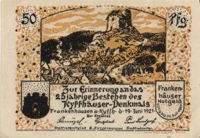 Német Birodalom / Weimari Köztársaság / Frankenhausen 1921. 50Pf (6x) 6 klf db, teljes sor T:I-