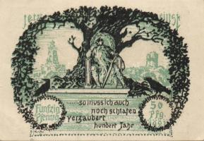 Német Birodalom / Weimari Köztársaság / Frankenhausen 1921. 50Pf (6x) 6 klf db, teljes sor T:I-