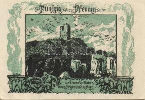 Német Birodalom / Weimari Köztársaság / Frankenhausen 1921. 50Pf (6x) 6 klf db, teljes sor T:I-