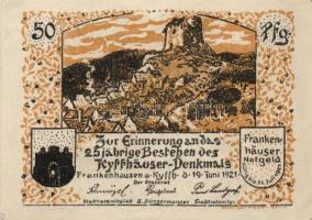 Német Birodalom / Weimari Köztársaság / Frankenhausen 1921. 50Pf (6x) 6 klf db, teljes sor T:I-