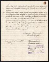 1912 Felsősófalva Szövetkezet (Erdély) levele