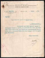 1912 Felsősófalva Szövetkezet (Erdély) levele