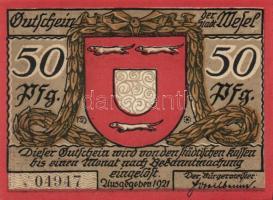 Német Birodalom / Weimari Köztársaság / Wesel 1921. 50Pf (3x) 3 klf db, teljes sor T:I