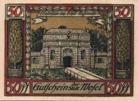 Német Birodalom / Weimari Köztársaság / Wesel 1921. 50Pf (3x) 3 klf db, teljes sor T:I