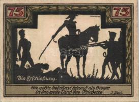 Német Birodalom / Weimari Köztársaság / Wesel 1921. 75Pf (3x) 3 klf db, teljes sor T:I