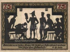 Német Birodalom / Weimari Köztársaság / Wesel 1921. 75Pf (3x) 3 klf db, teljes sor T:I