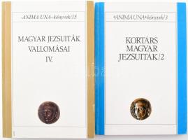 Kortárs magyar jezsuiták II. rész. Összeáll.: Szabó Ferenc. + Magyar jezsuiták vallomásai IV. Szerk.: Szabó Ferenc. "Anima Una"-könyvek 3. és 15. Bp., 1992-2008, Jézus Társasága Magyarországi Rendtartománya. Kiadói papírkötés, a borítón némi kopással.