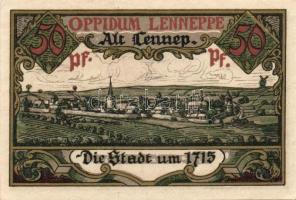 Német Birodalom / Weimari Köztársaság / Lennep 1921. 50Pf (3x) + 75Pf (4x) 7 klf db, teljes sor T:I ...