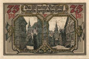 Német Birodalom / Weimari Köztársaság / Lennep 1921. 50Pf (3x) + 75Pf (4x) 7 klf db, teljes sor T:I ...