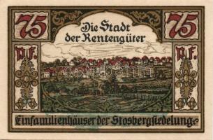 Német Birodalom / Weimari Köztársaság / Lennep 1921. 50Pf (3x) + 75Pf (4x) 7 klf db, teljes sor T:I ...