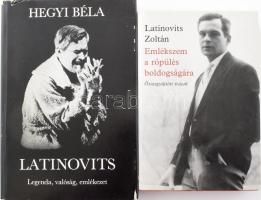 Latinovits Zoltán: Emlékszem a röpülés boldogságára. Összegyűjtött írások. Szerk., az előszót és a jegyzeteket írta: Szigethy Gábor. Bp., 1985, Magvető. Kiadói egészvászon-kötés, kiadói papír védőborítóban. + Hegyi Béla: Latinovits. Legenda, valóság, emlékezet. Bp., 1983, Gondolat. Kiadói kartonált papírkötés, minimálisan sérült kiadói papír védőborítóban.