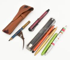 Vegyes régi írószerek, tollak, töltőceruzák