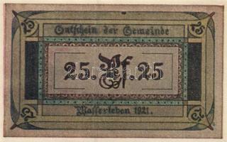 Német Birodalom / Weimari Köztársaság / Wasserleben 1921. 10Pf + 25Pf + 50Pf 3 klf db, teljes sor T:...