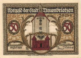 Német Birodalom / Weimari Köztársaság / Freuenbrietzen 1921. 50Pf (6x) 6 klf db, teljes sor T:I