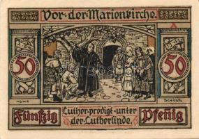 Német Birodalom / Weimari Köztársaság / Freuenbrietzen 1921. 50Pf (6x) 6 klf db, teljes sor T:I