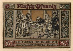 Német Birodalom / Weimari Köztársaság / Freuenbrietzen 1921. 50Pf (6x) 6 klf db, teljes sor T:I