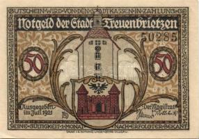 Német Birodalom / Weimari Köztársaság / Freuenbrietzen 1921. 50Pf (6x) 6 klf db, teljes sor T:I