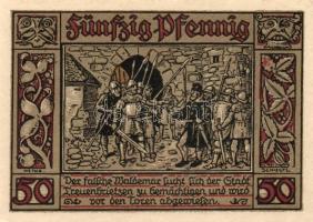 Német Birodalom / Weimari Köztársaság / Freuenbrietzen 1921. 50Pf (6x) 6 klf db, teljes sor T:I