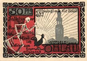 Német Birodalom / Weimari Köztársaság / Ohlau 1921. 50Pf (6x) 6 klf db, teljes sor T:I