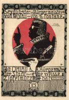 Német Birodalom / Weimari Köztársaság / Ohlau 1921. 50Pf (6x) 6 klf db, teljes sor T:I