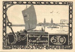 Német Birodalom / Weimari Köztársaság / Ohlau 1921. 50Pf (6x) 6 klf db, teljes sor T:I