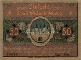Német Birodalom / Weimari Köztársaság / Schmiedeberg 1921. 50Pf (6x) 6 klf db, teljes sor T:I