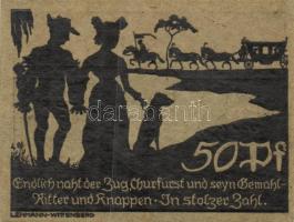 Német Birodalom / Weimari Köztársaság / Schmiedeberg 1921. 50Pf (6x) 6 klf db, teljes sor T:I