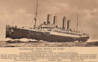 The steamship Kaiser Wilhelm der Grosse