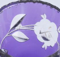 Ajka kristály váza, jelzés nélkül, kis kopással, m: 16 cm