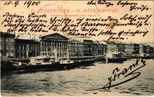 1900 Saint Petersburg, St. Petersbourg, Leningrad, Petrograd; Quai anglais 13 / English Embankment (Rb)