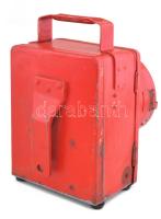 MÁV vasúti zárlámpa, 1950-1960 körül, zománcozott fém, szép, megkímélt állapotban, kis kopással, 33x...