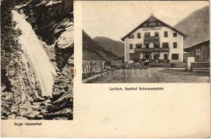 Lutago, Luttach (Südtirol); Pojer Wasserfall, Gasthof Schwarzenstein / Hotel and waterfall