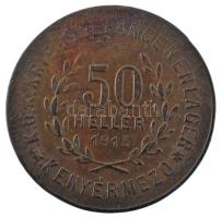 Kenyérmező / Hadifogolytábor 1915. 50f Cu T:XF patina Hungary / Kenyérmező / POW camp 1915. 50 Fillé...