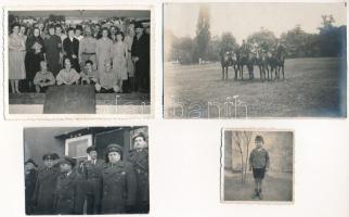 17 db régi első és második világháborús katonai fotó képeslap és fotó, vegyes méretben / 17 pre-1945 WWI and WWII military photo postcards and photos, in mixed sized