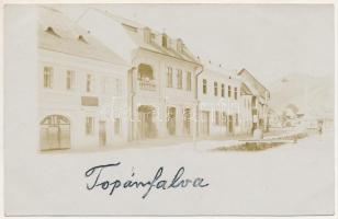 Topánfalva, Topersdorf, Campeni; utca, gyógyszertár / street view, pharmacy. photo