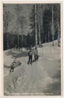 1942 Predeál, Predeal; síelők, téli sport / ski, winter sport. photo (EK)