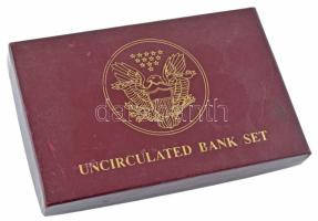 Amerikai Egyesült Államok 1993D 1c-1/2$ (5xklf) forgalmi sor dísztokban + pénzverdei zseton T:BU 
U...