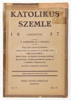 1936-1937 A Katolikus Szemle 1936. októberi és 1937. augusztusi száma. Bp., Szent István Társulat. Kiadói papírkötés, szakadásokkal, ragasztással.