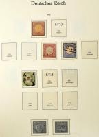 Deutsches Reich gyűjtemény falcmentes előnyomott albumban sok jó kiadással, értékkel (Mi EUR ~4.500,-)