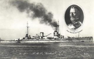 Warship Goeben with the image of Prinz Heinrich von Preussen