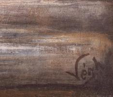 Végh jelzéssel: Őszi táj. Olaj, vászon, dekoratív keretben, kis sérüléssel