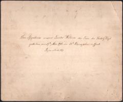 1918 Budapest, Lajos utca, halottas kocsi, hátoldalon feliratozott, kartonra kasírozott fotó Knöpfle...