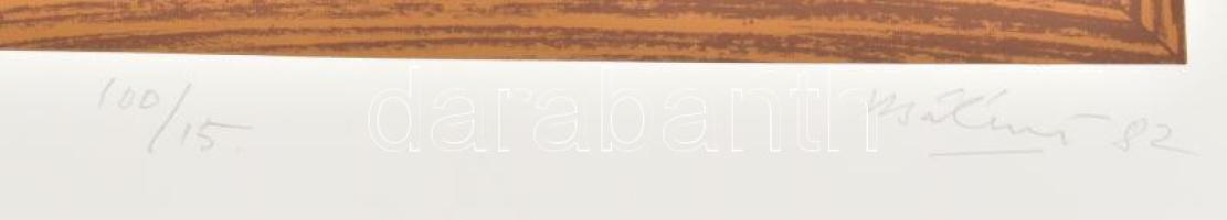 Bálint Endre (1914-1986): Holtvirág 1956/1982. Szitanyomat, papír, jelzett, sorszámozott (100/15). 2...