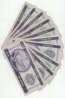 1975. 500Ft (10x) mind különféle sorozatszámmal "E 250 - E 319" között, egy sorkövető soro...