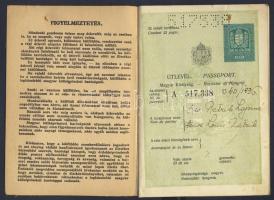 1936 Magyar Királyi Útlevél szép állapotban / 1936 Hungarian passport in qood condition