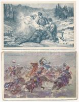 5 db RÉGI első világháborús osztrák-magyar katonai képeslap vegyes minőségben / 5 pre-1945 WWI K.u.k...