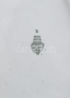 Zsolnay apróvirág mintás kínáló, matricás, jelzett, kis kopással, 21x13 cm